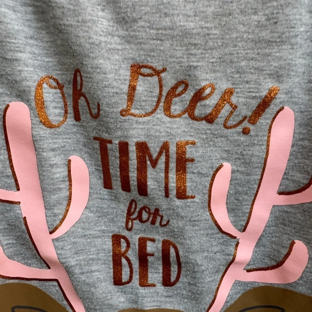 Simple Joys by Carter’s 4T Girls Oh Deer Time for Bed Long Sleeve Pajama Top